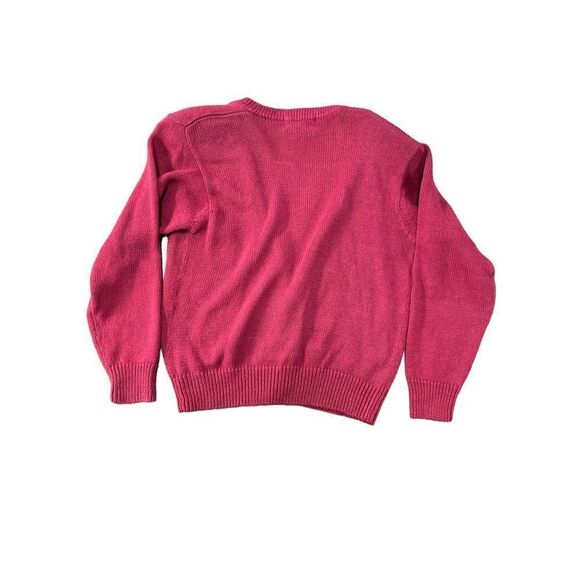 Vintage worthington petite red floral button up cardigan small - Picture 4 of 6